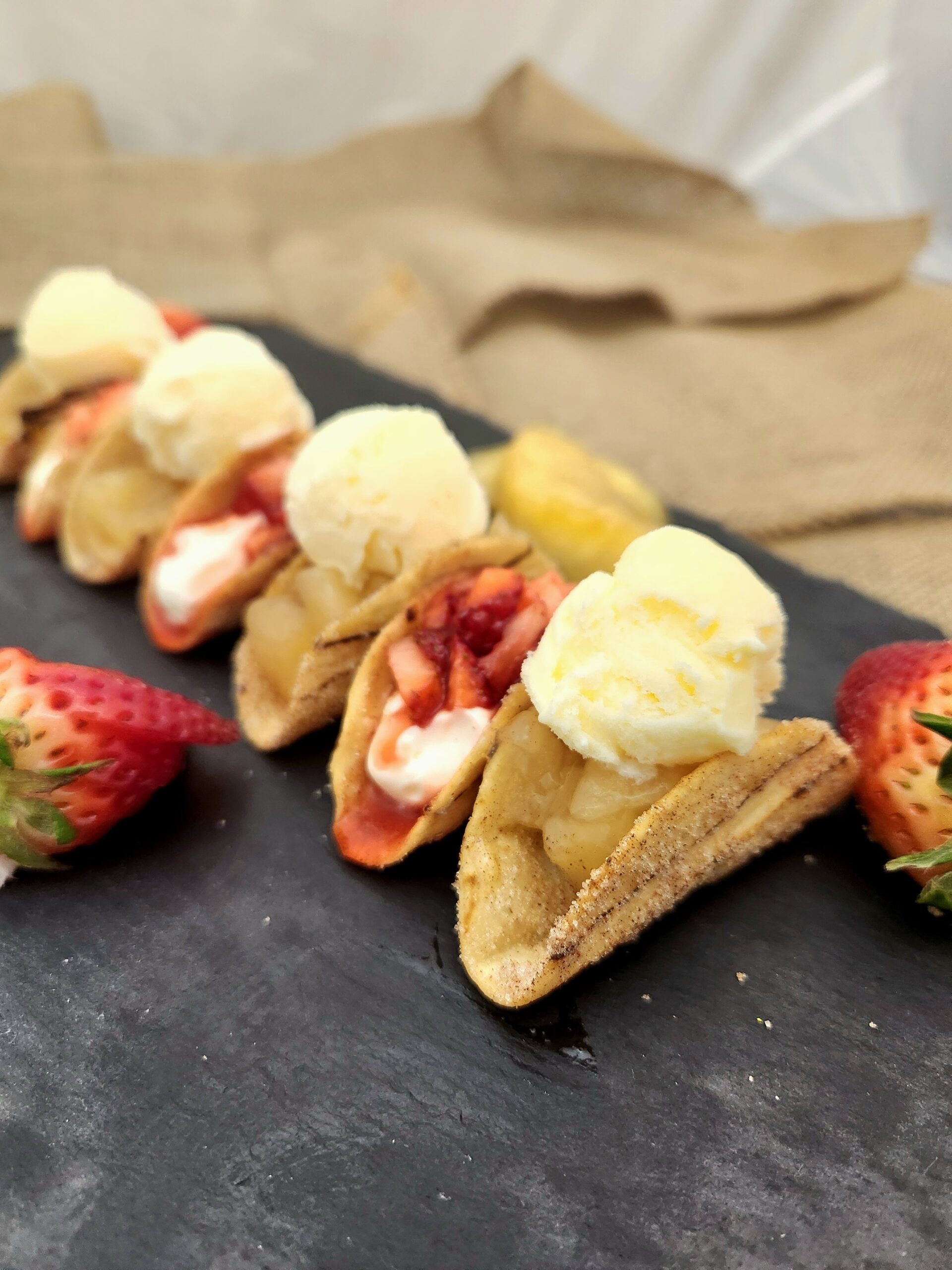 Picture of Strawberry Cheesecake & Apple Pie Dessert Tacos